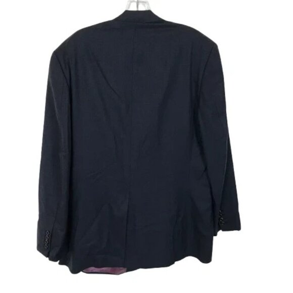 Mens Size 47 REGULAR 47R Holland Sherry Blue Pure Wool Two-Button Blazer Jacket - Picture 3 of 5